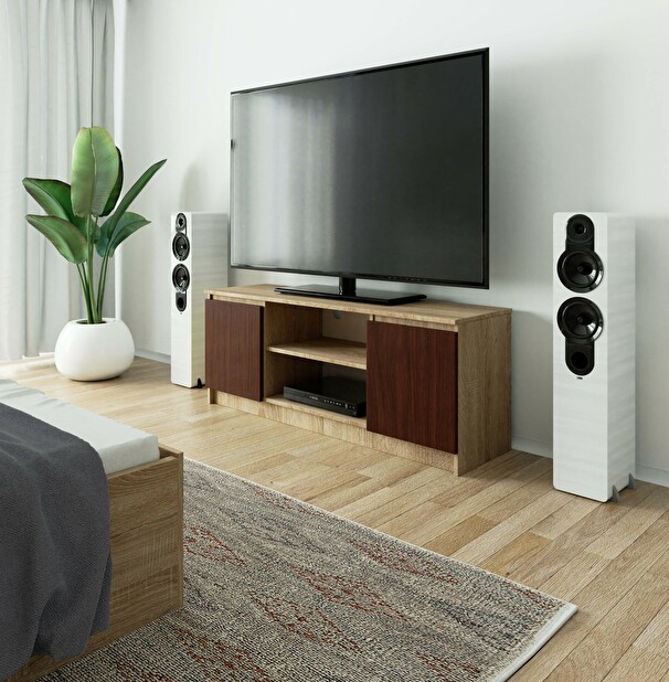 TV stolek Dariel (dub sonoma + wenge)