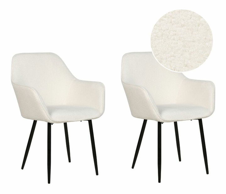 Set 2 ks jídelních židlí Anika (bílá)