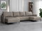 Rohová sedačka U Welenora U (hnědá) (s úl. prostorem)