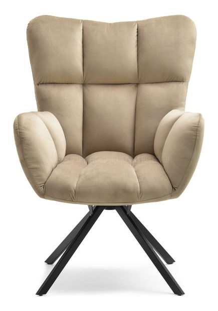 Křeslo Kikino (béžová + černá)