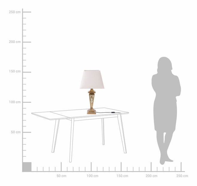 Stolní lampa Badiana (béžová)