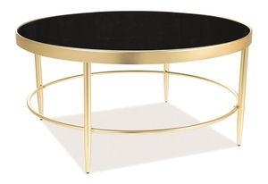 Konferenční stolek Maybell (černá + zlatá)