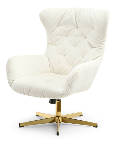 Relaxační křeslo Antiemo (krémová + zlatá)