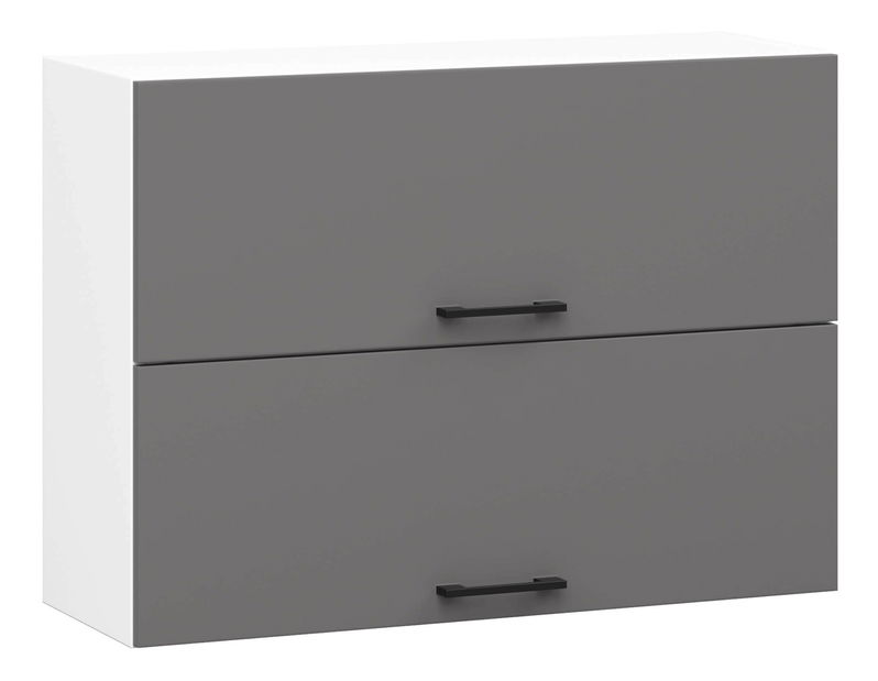 Horní kuchyňská skříňka Organo 80 G2 (bílá + grafit)