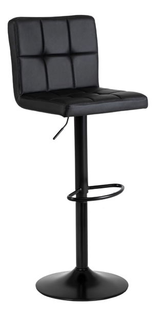 Barová židle Normativa (černá ekokůže)