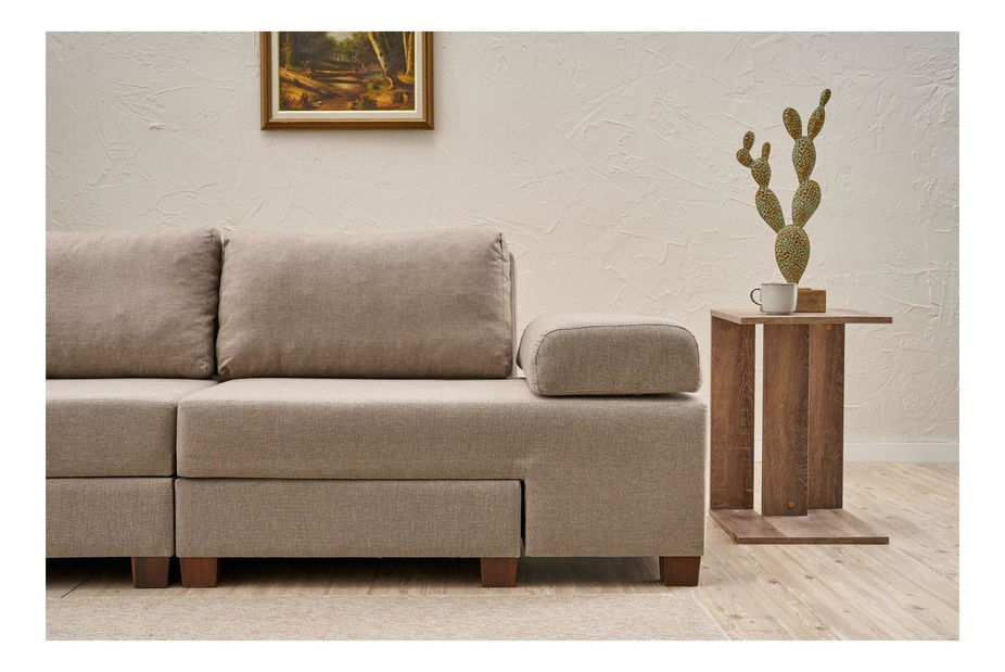 Rozkládací pohovka Perenilla L (krémová + ořech)