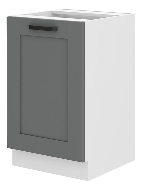 Dolní kuchyňská skříňka pod dřez Lucid 50 ZL 1F BB (dustgrey + bílá)
