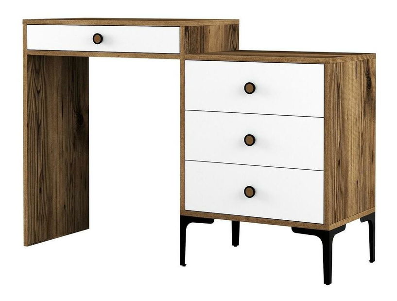 Toaletní stolek Logan 2 (bílý + ořech)