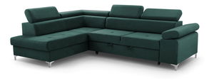 Rohová sedací souprava Madeira (tmavě zelená) (L)