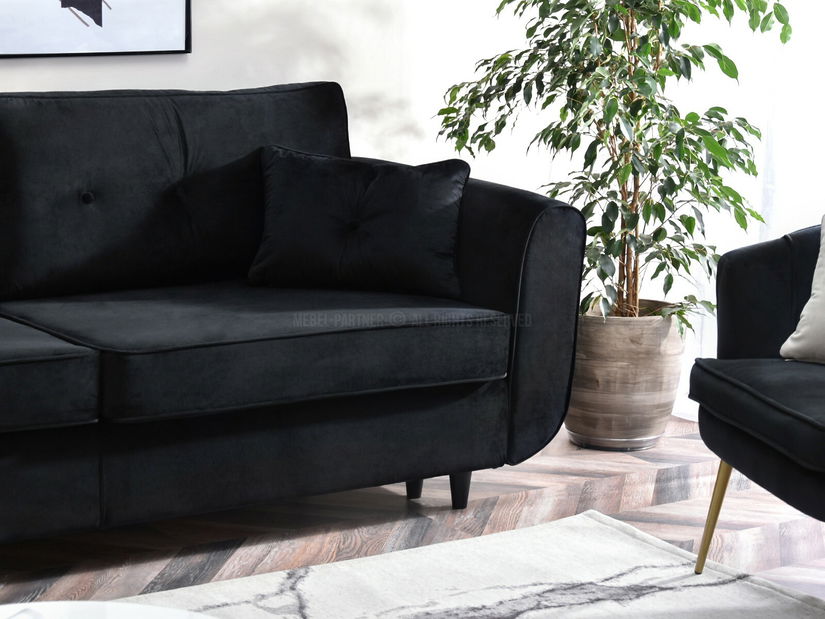 Pohovka dvousedačka Bacteria (černá)