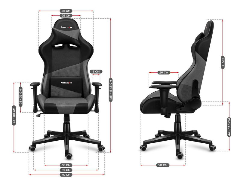 Herní křeslo Fusion 6.2 (černá + šedá)