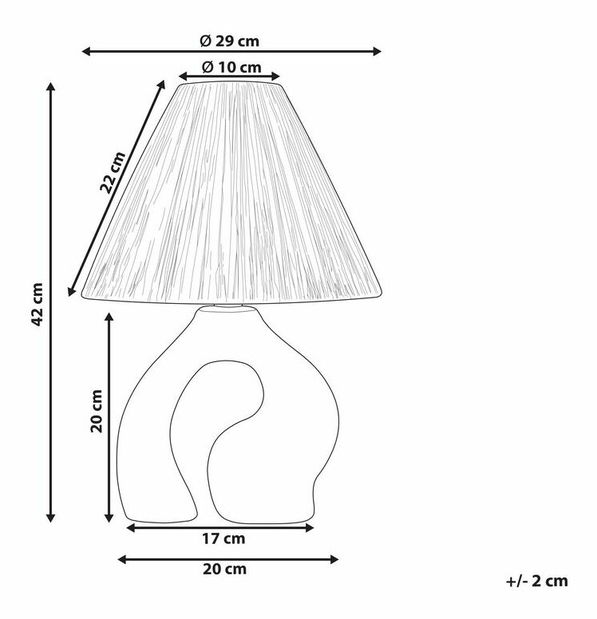 Stolní lampa Borja (bílá)