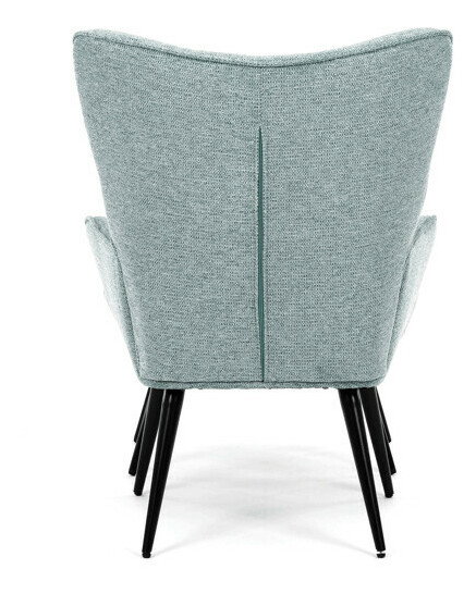 Křeslo s taburetkou Akitta (modrá)