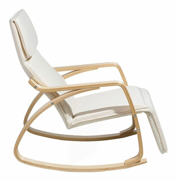 Houpací židle well (krémová)