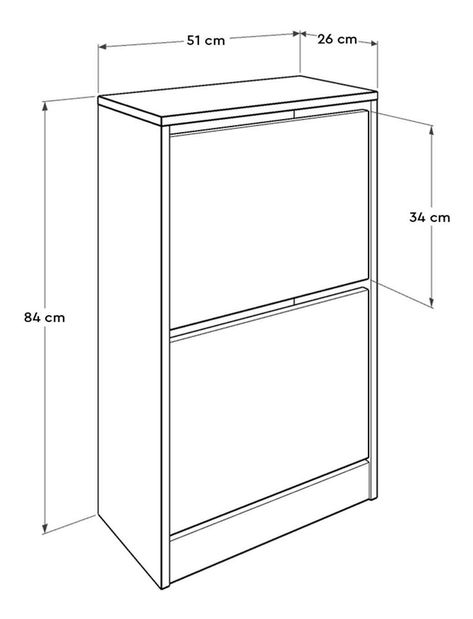 Botník (skříňka na boty) Tosina 2 (bílá) *bazar
