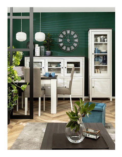 Lavice BRW Hesen LAK/5/13 (modřín sibiu světlý + černá)