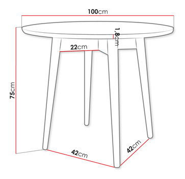 Jídelní stůl Kellan 1 (naturální)