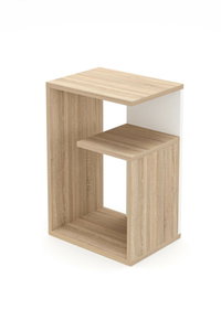 Příruční stolek Simak (dub sonoma + bílá)