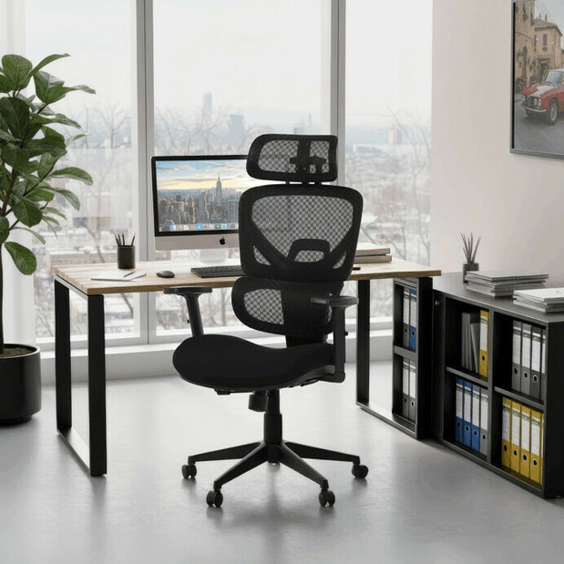 Kancelářská židle Kashow (černá)