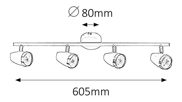 Bodové svítidlo Karen 6669 (bílá + chromová)