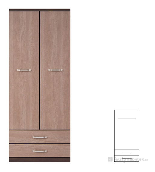Šatní skříň BRW INDI