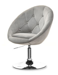 Křeslo Lush 3 (šedá + chromová)