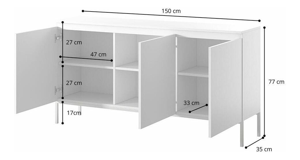 Skříňka Bennasi B3 (černá)