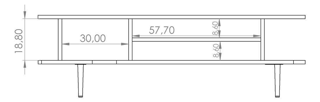 Konferenční stolek Vasecta STO (dub brandy castello)
