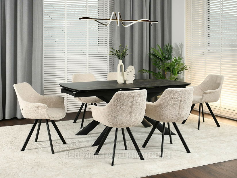 Židle Mirabell (světlobéžová + černá)