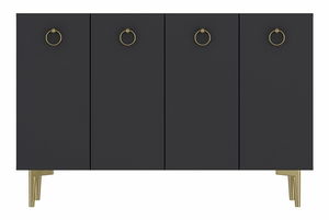 Skříňka Ilaya (bílá + stříbrná)