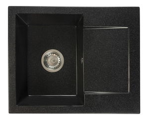 Kuchyňský dřez Dalgam (černá + textura) (bez otvoru pro baterii) (P)