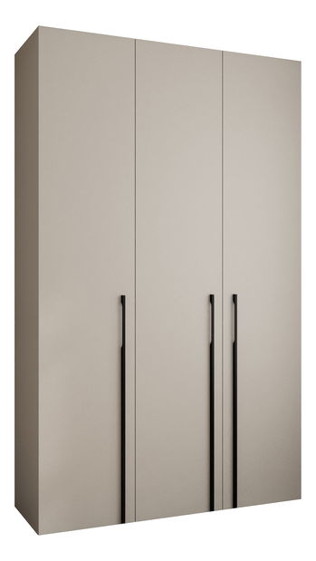 Šatní skříň 150 cm Carmela 50-3 (kašmír + černá)