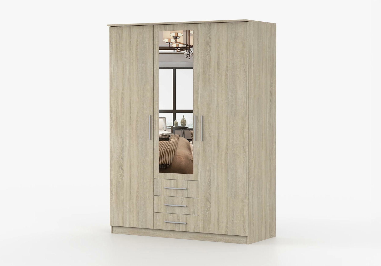 Šatní skříň Svalga 3D (dub sonoma)