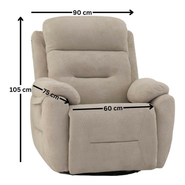 Polohovatelné křeslo Comforto M (krémová)