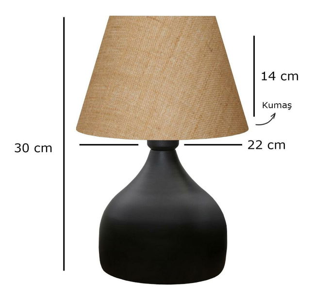 Stolní lampa Gelosso 3 (krémová + černá)