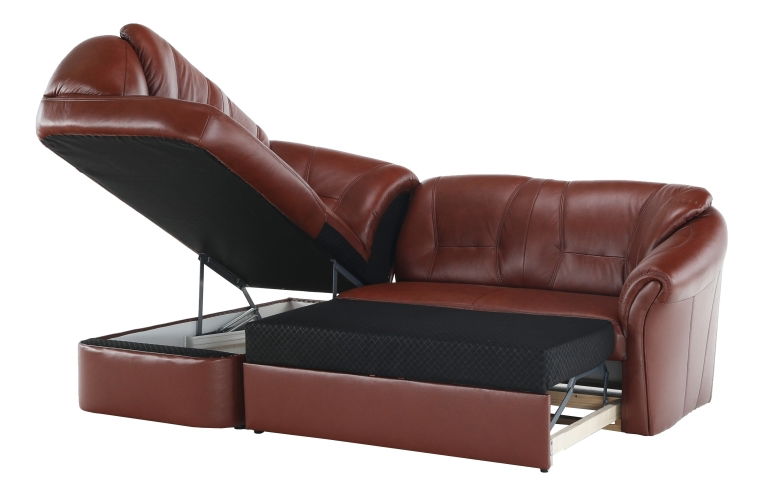 Kožená rohová sedací souprava Lamerton (L)