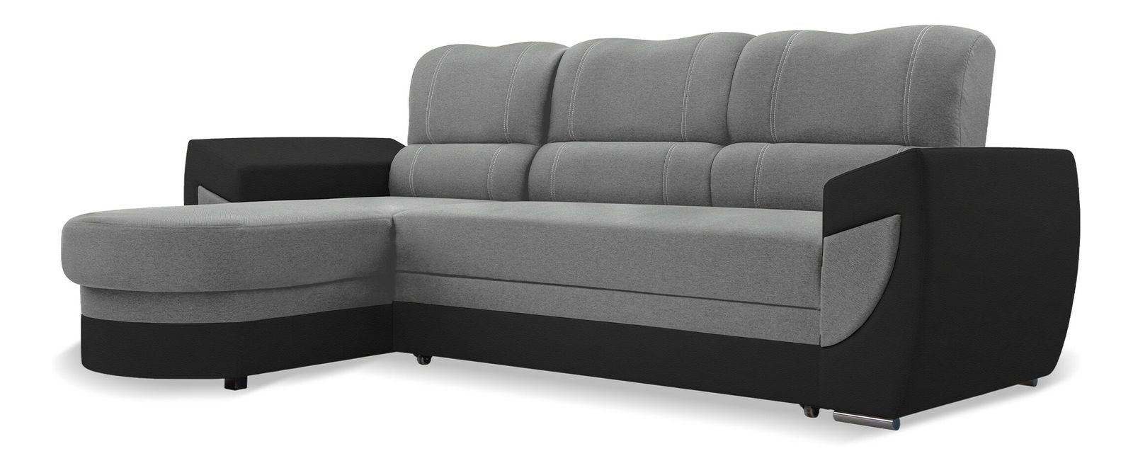 Rohová sedacia súprava Trento (šedá + tmavě šedá) (L)