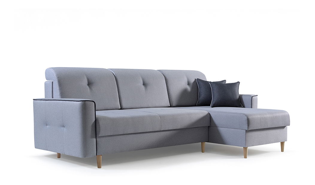 Rohová sedačka Hosta (světle šedá + tmavě šedá) (P)