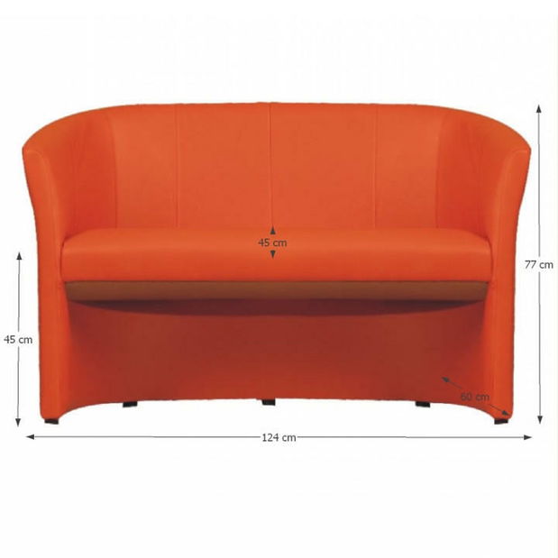 Dvojkřeslo Cuba Eko oranžová