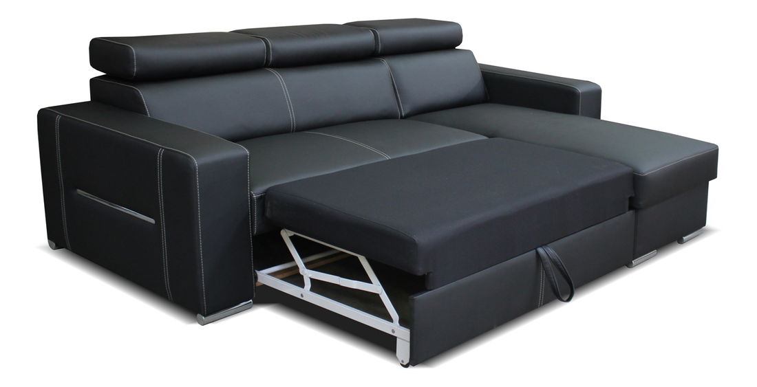 Rohová sedací souprava Aris 2F+L (černá) (P)