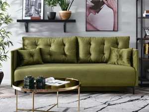 Pohovka dvousedačka Mastil (zelená + černá)