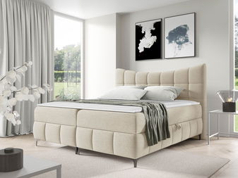 Manželská postel 200cm Zarandeaba (krémová)