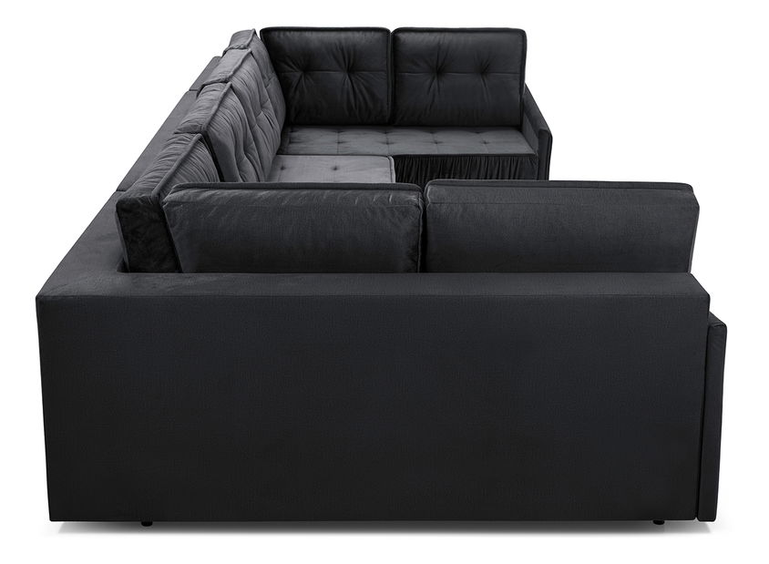 Rohová sedací souprava ve tvaru U Aliran U (černá) (P)