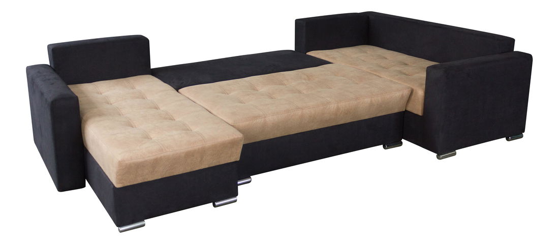 Rohová sedací souprava U Lambert (zelená + šedá) (P)