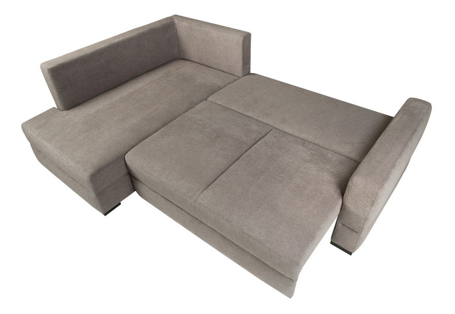Rohová sedací souprava BRW Alan II Lux REC.3DL šedobéžová (L)