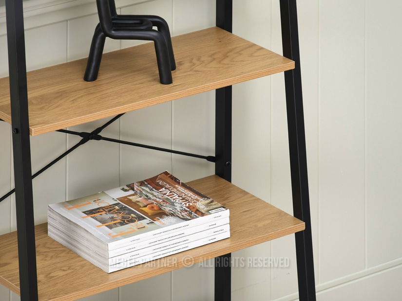 Regál Jeans (dub + černá)