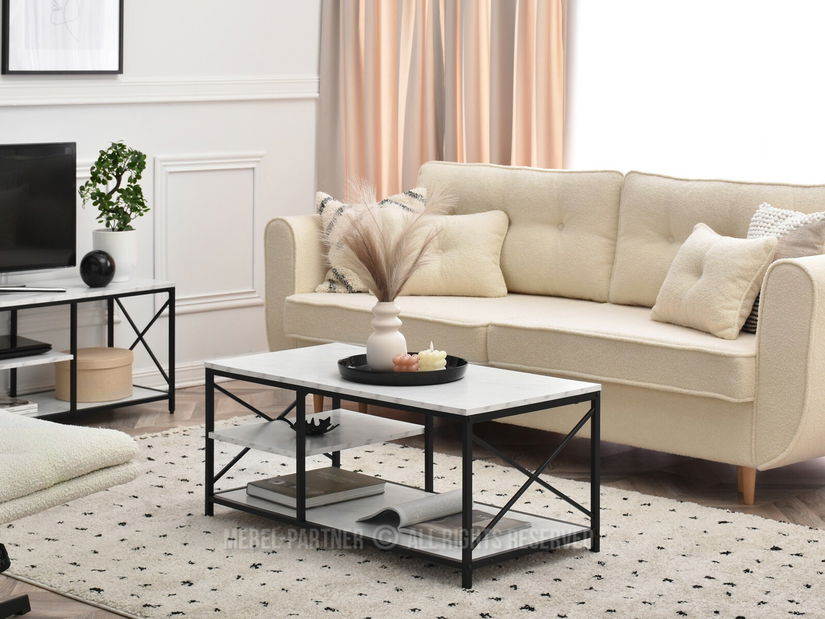 Konferenční stolek Jukky Stol (bílá + černá)