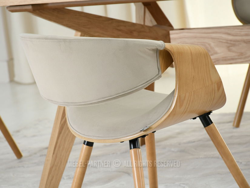 Jídelní židle Busque (béžová + dub)