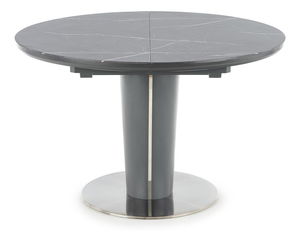 Jídelní stůl Roder (šedý mramor + tmavě šedá) (pro 4 až 6 osob)