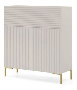 Skříňka Lamellito L2 (šedobéžová + zlatá)